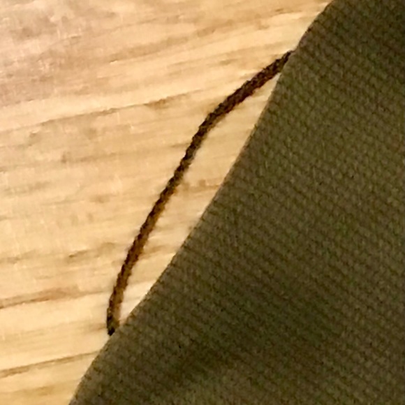 Lacoste Midi Silk Dress Olive W/Navy Trim Sz. 36/4 - Picture 9 of 9